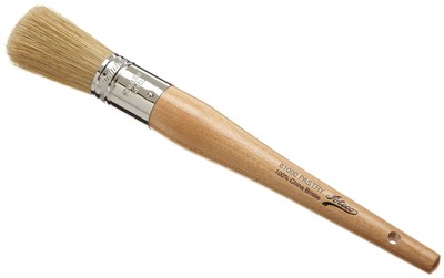 Ateco Pastry Brush Baking Supply, 1 1/16'' - Round, Brown White Boar Bristle