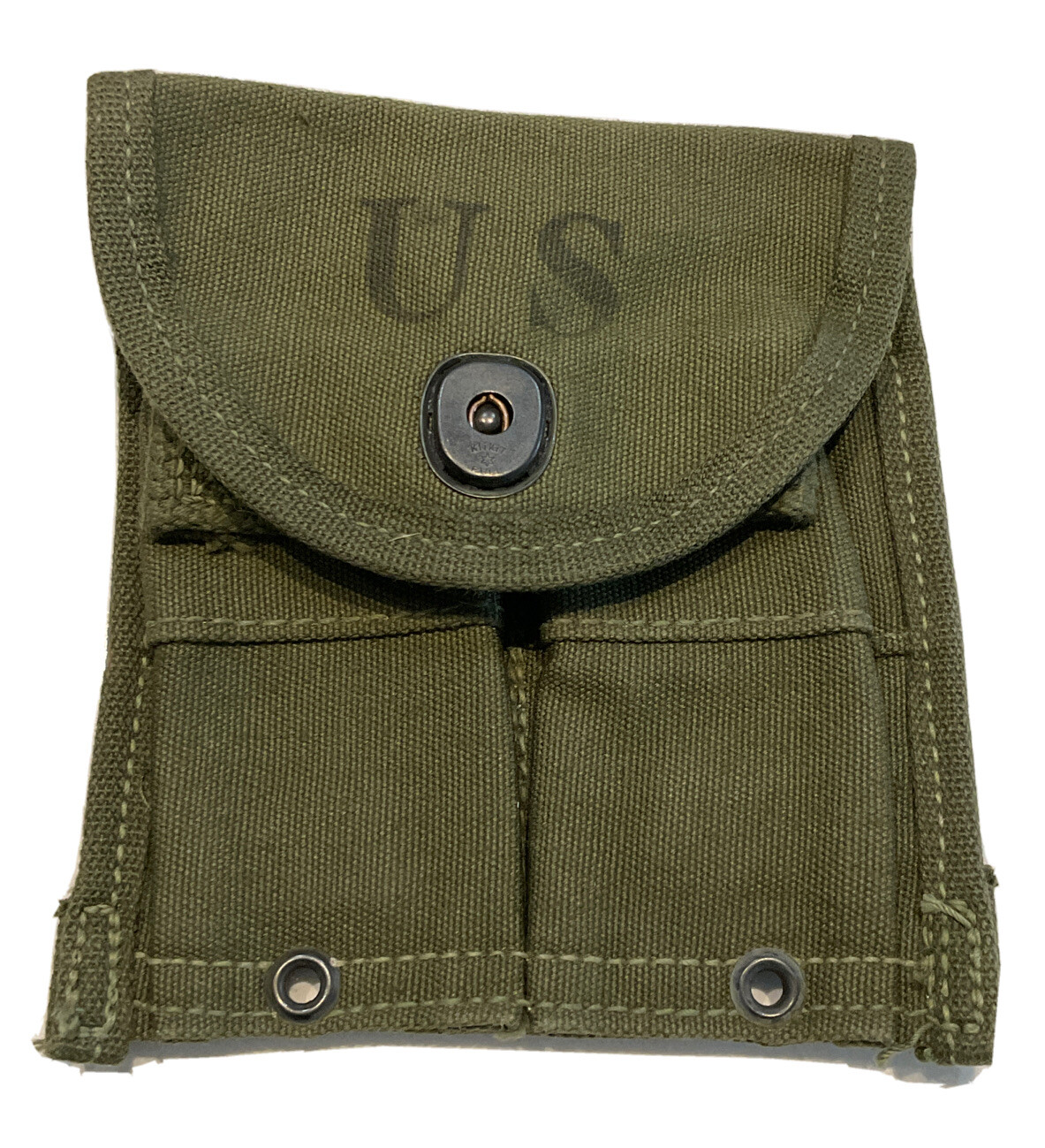 Original U.S. Army M-1 30 Cal. Carbine Double Magazine Belt Pouch 1952 VG