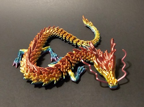 Impreso en 3D. Dragón bigote chino. Juguete Flexi articulado. Regalo Navidad - Imagen 96 de 148