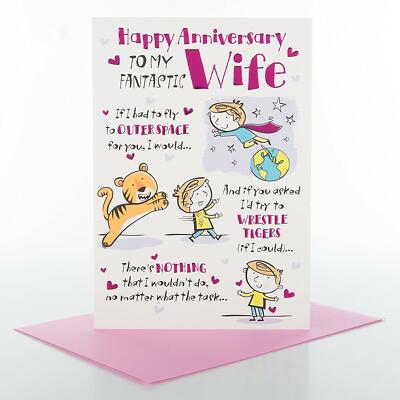 Frau Hallmark Humor Gedicht Jubiläumskarte ''Ladungen Liebe'' - Medium