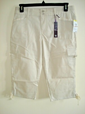 Ladies Petite Gloria Vanderbilt Capri Pants Size 16P Dark Vanilla