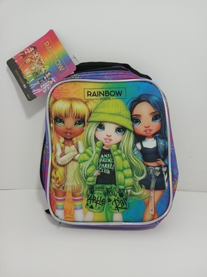 Fast Forward Rainbow High Girls Sparkle Reusable Zipper Lunch Bag W/ Handle NWT