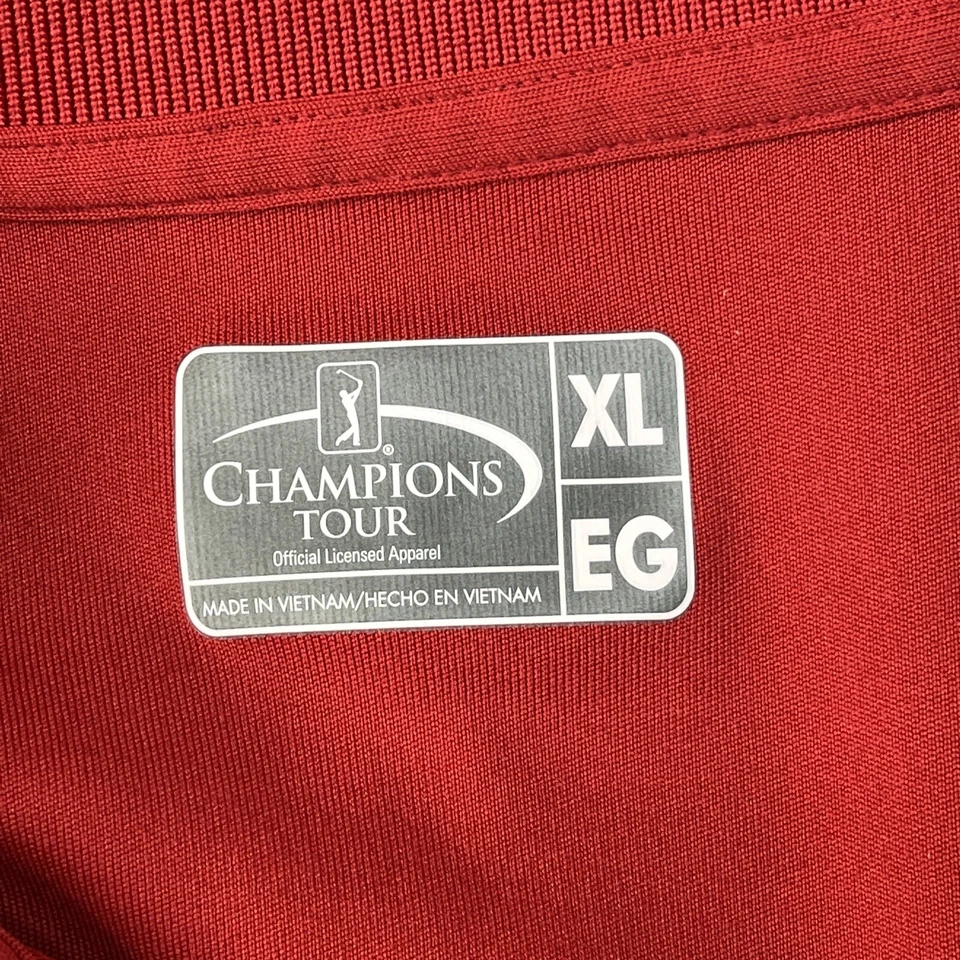 PGA Champions Tour Men's golf Polo Shirt Red Size  XL    EUC          X11 - Image 3 of 4