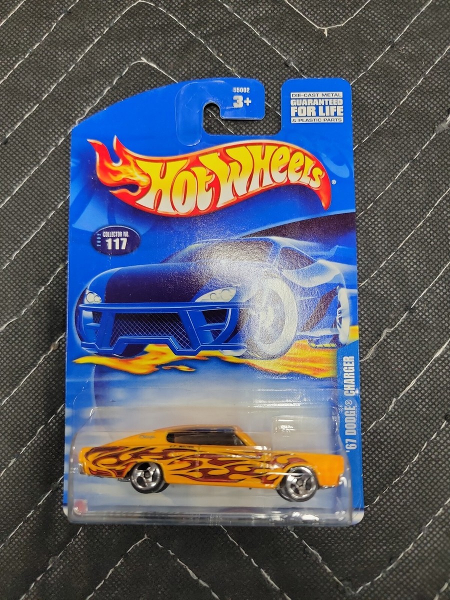 67 Dodge Charger Yellow Hot Wheels Collector Number 117 2002