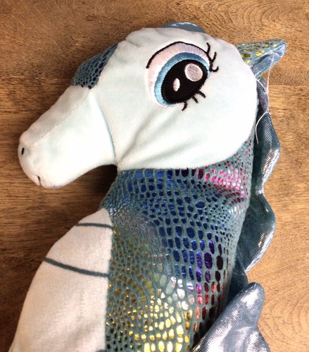 Noah’s Ark Animal Workshop Plush Multi Color Blue Plush Seahorse 16” Pre Owned - Picture 5 of 10