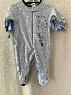 Gerber Teddy Bear Print &  You Are My Star  Sleepers - Set of 2
