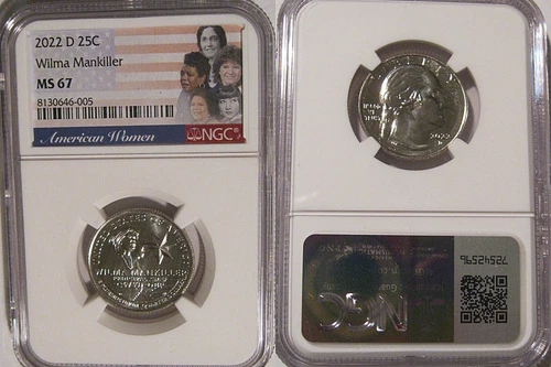 2022 D Wilma Mankiller 25c NGC MS 67 American Women Quarter
