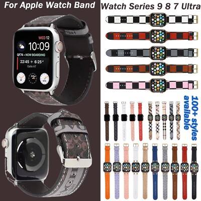 For Apple Watch Series 9/8/7 Ultra 38/40/42/44/45/49mm Leather