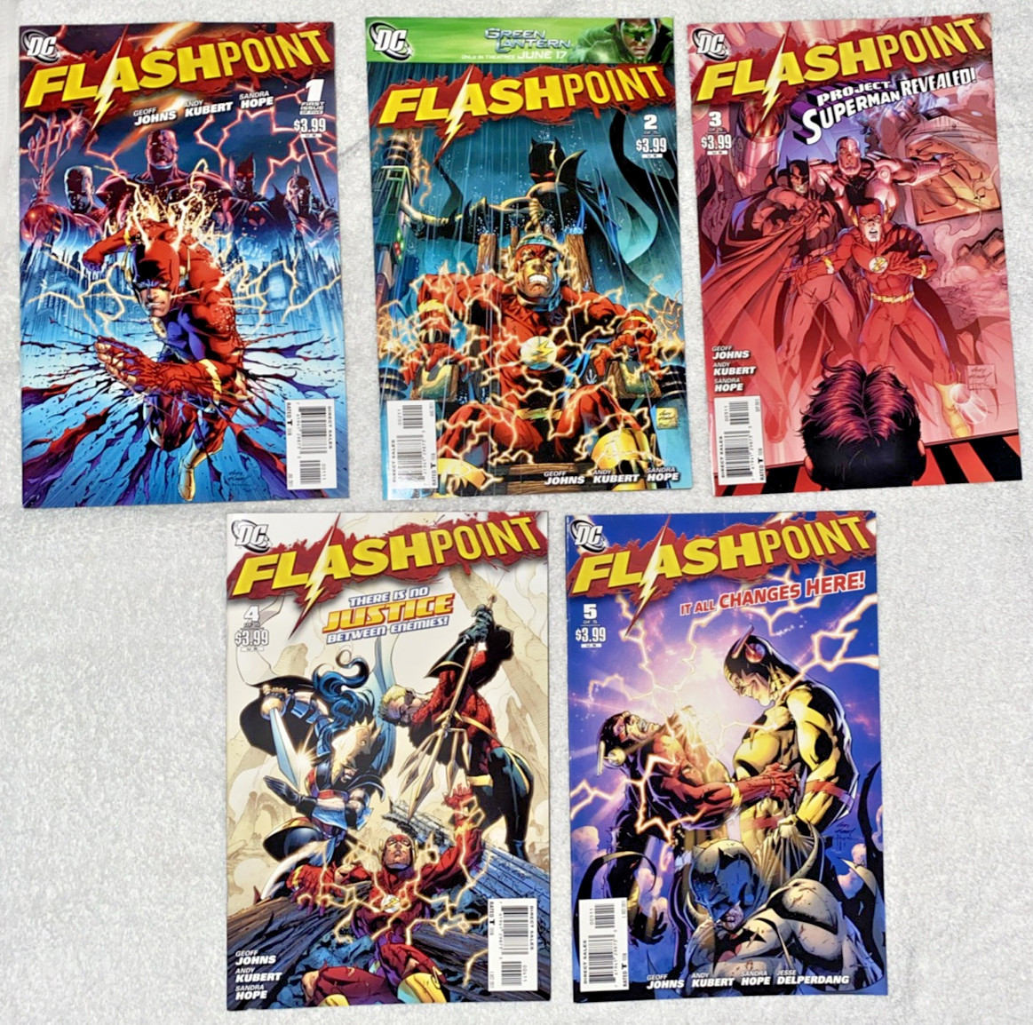 Juego completo Flashpoint 1-5 2011 DC Comics bonito