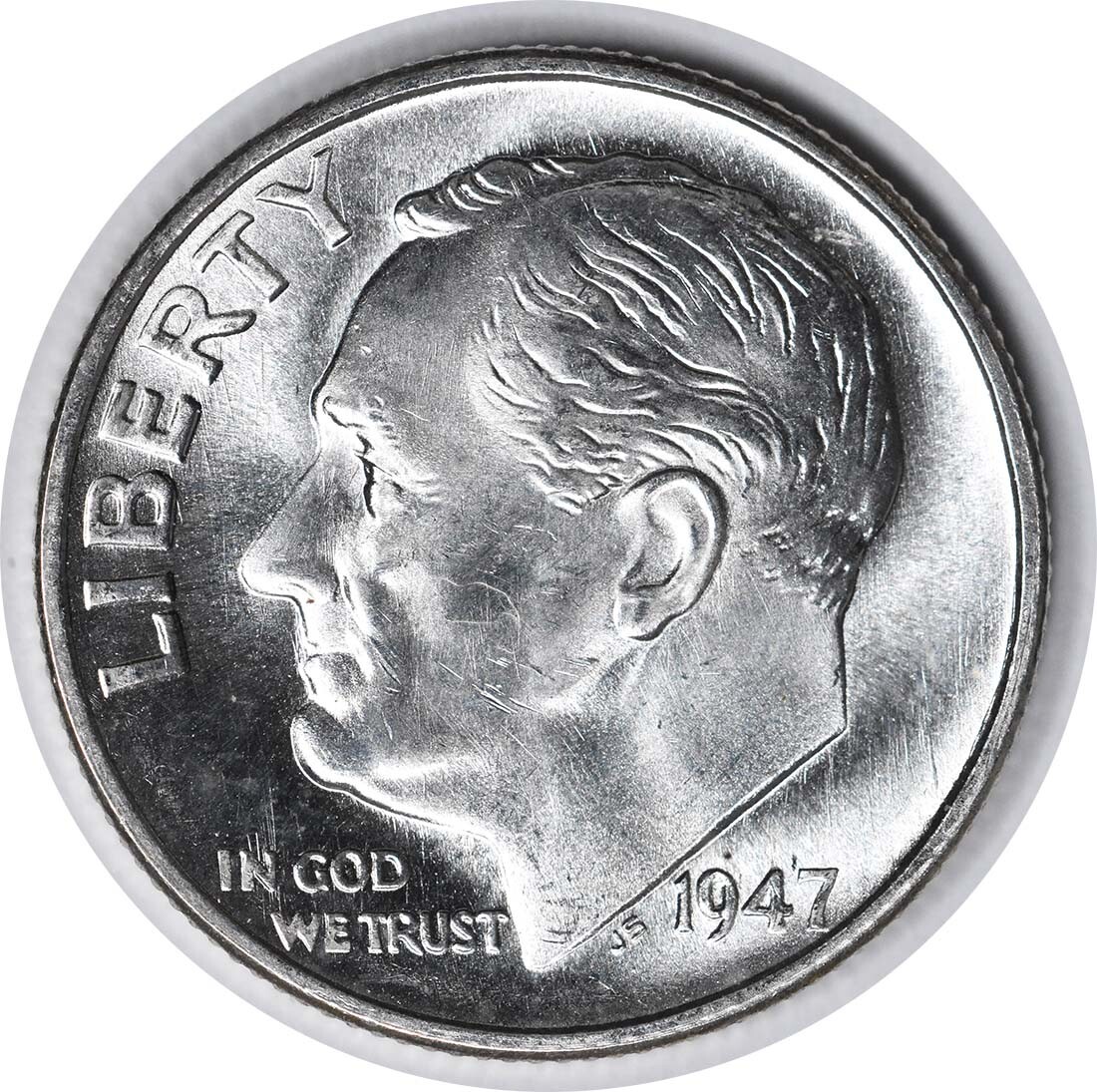 1947-S/D Roosevelt Silver Dime OMM 2 FS-502 Choice BU+ Uncertified