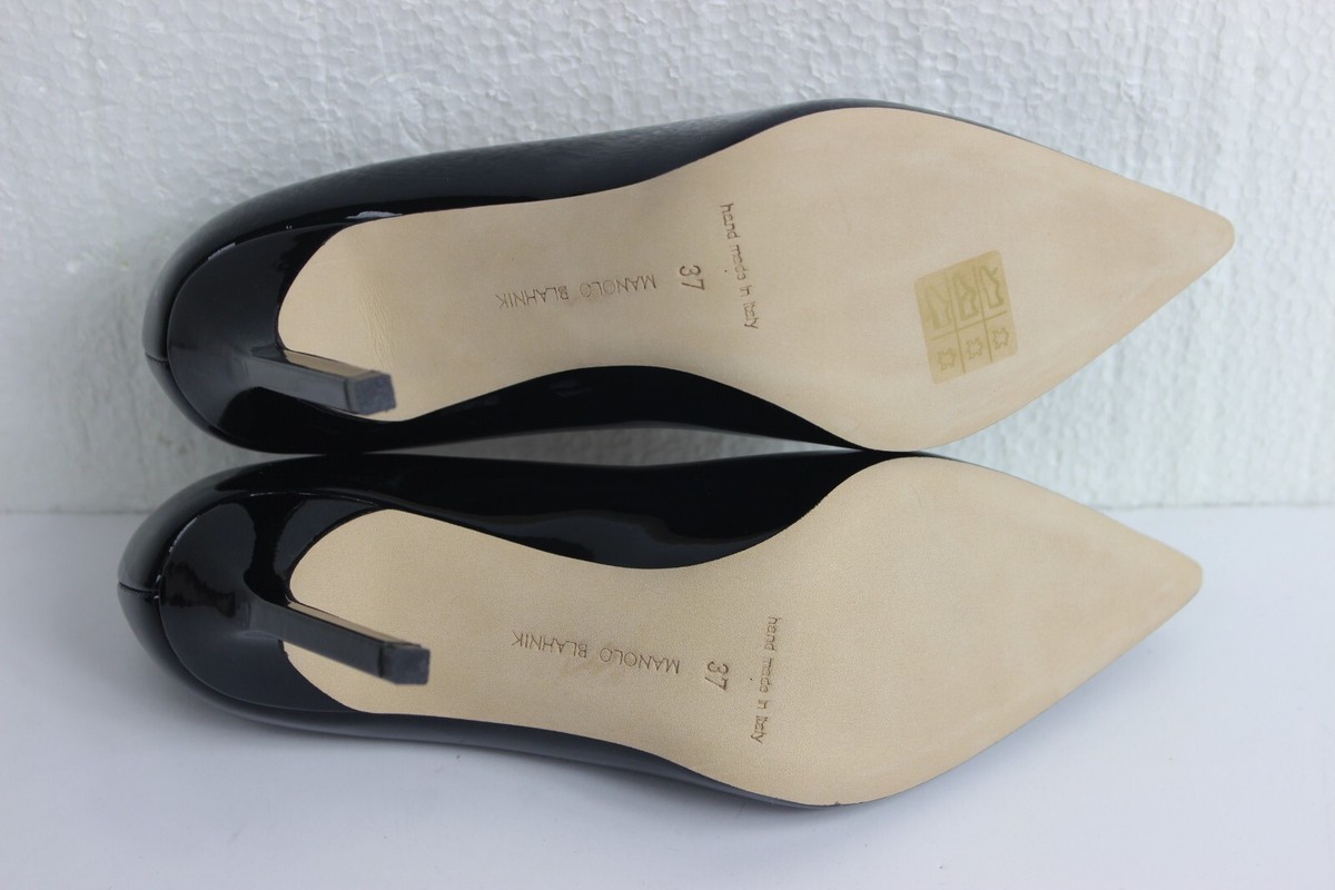 $745 NEW Manolo Blahnik BB 105 Pumps Patent Leather Black $745 NEW Manolo Blahnik BB 105 Pumps Patent Leather Black