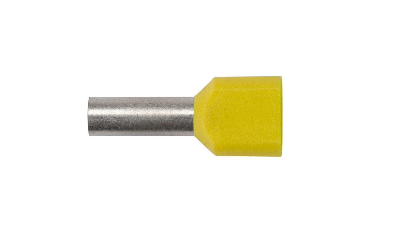 Insulated ferrule HI 2X6/14 DIN yellow E08KH-02020102401 /100pcs/ /T2UK
