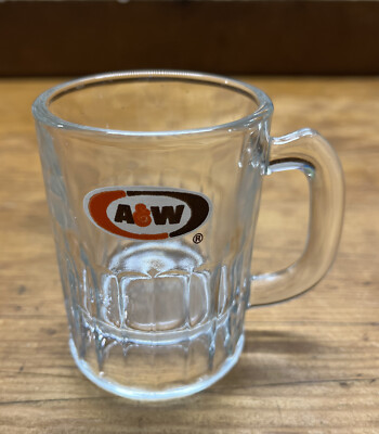 A & W Root Beer Glass Float Mini Mug Logo Small Child Size 3'' VINTAGE ￼
