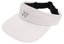 NWT WOMEN YONEX ADJUSTABLE "SPORTS VISOR" TENNIS. 100 POLYESTER WHITE W-441