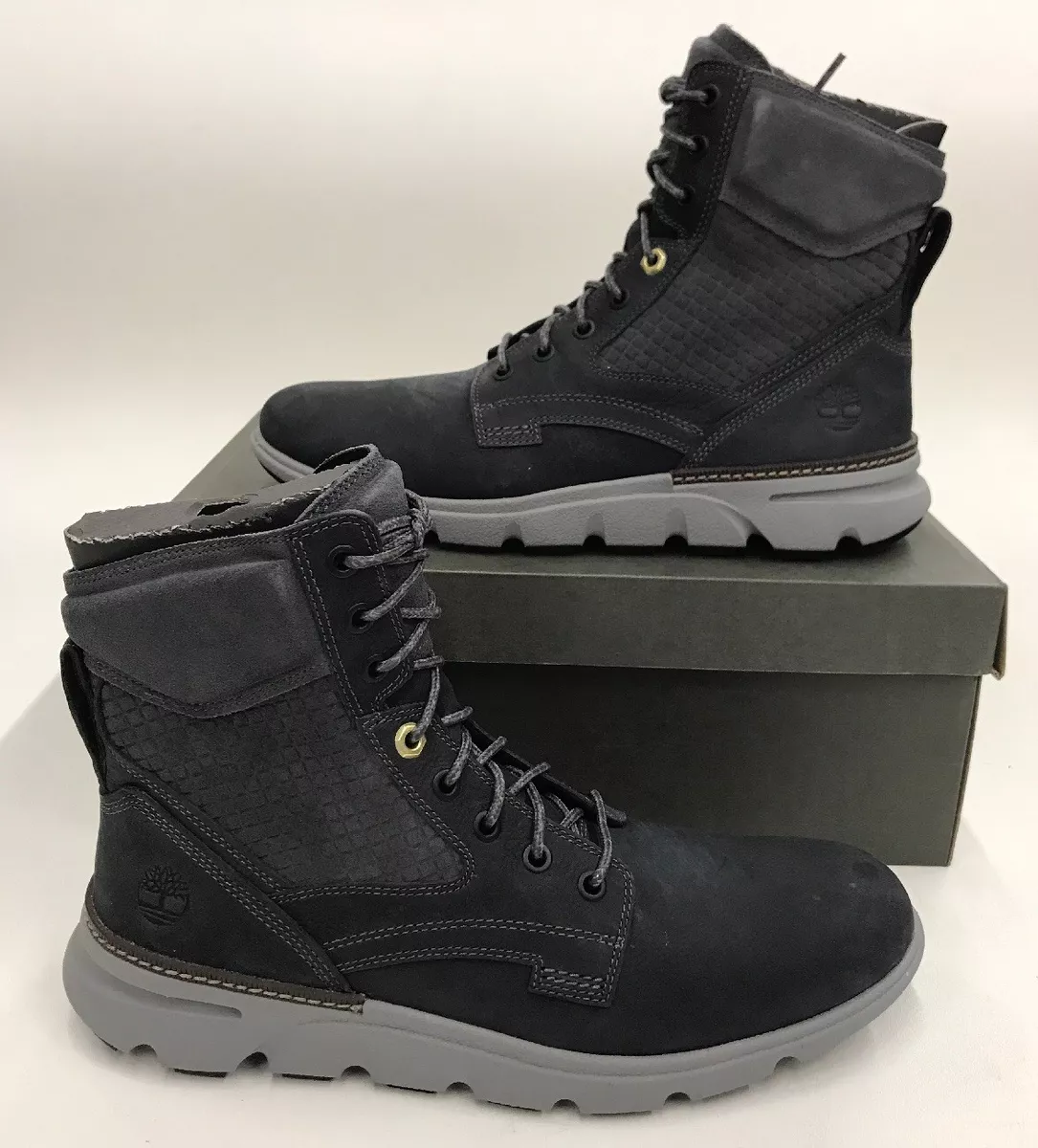 Timberland Eagle Bay Leather Boot Dk Gry Mens Sample Size 9 Nice