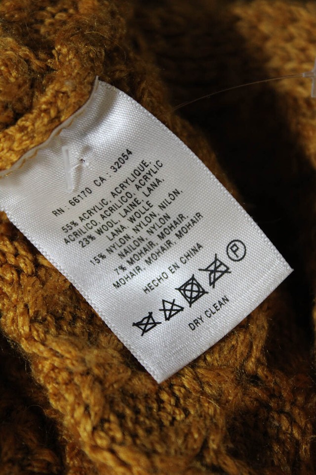 Field Flower Anthropologie Womens 3/4 Sleeve Crew Neck Sweater Brown