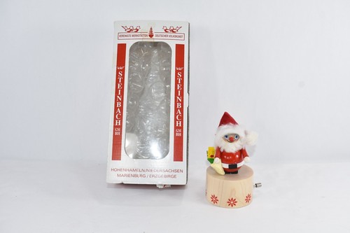 VINTAGE LEGNO STEINBACH GMBH MUSICALE WINDUP ELFO GIOCATTOLO JINGLE BELLS GERMANIA "RARO" - Foto 1 di 14