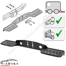 Universal Towstep Tow bar Mounted Twin Rear Step for 2 or 4 hole Towing Bars