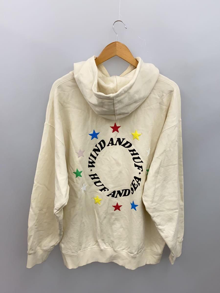 WIND AND SEA HOODIE L COTTON Beige WDS-HUF-08 HUF X WDS Used