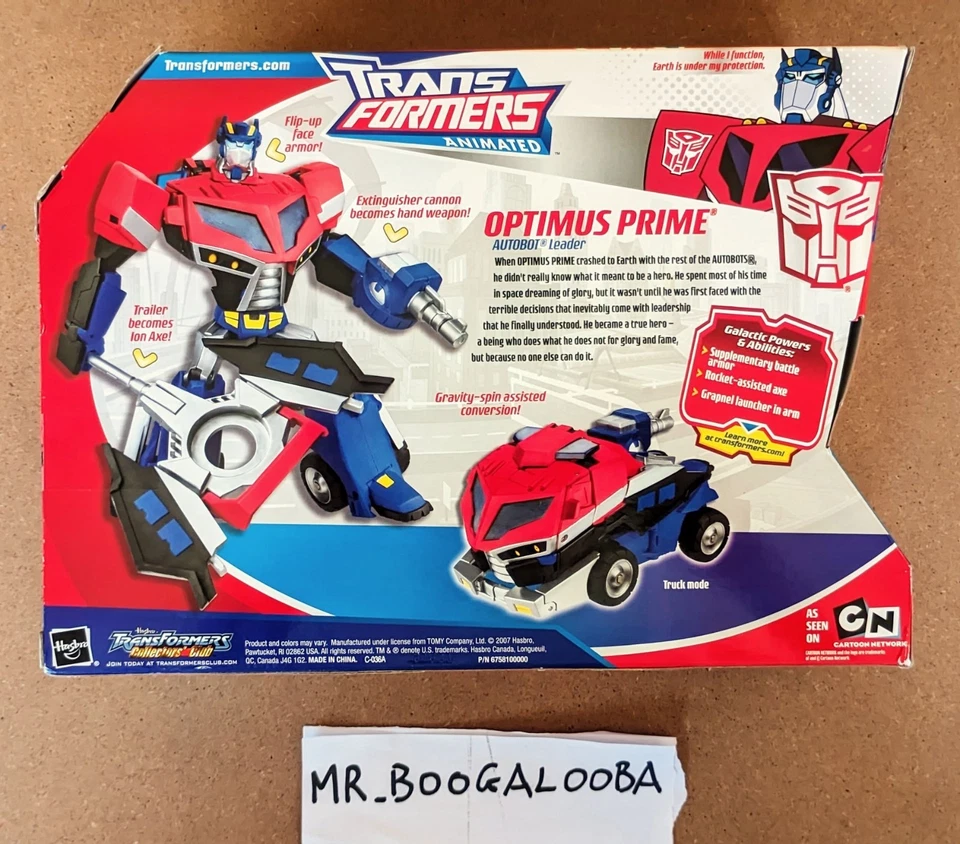 Transformers Hasbro 2008 Animated Optimus Prime Voyager MISB - Immagine 4 di 4
