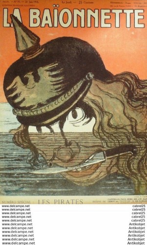 La Baionnette 1916 # 051 (Les Pirates) Harley Cappiello Iribe Leroy - Picture 1 of 7