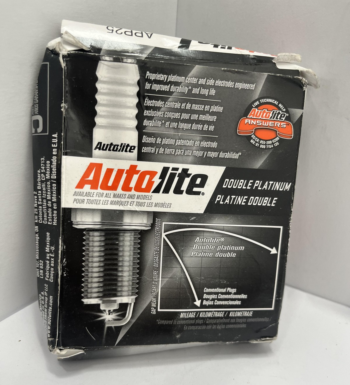 4pk Autolite APP25 Double Platinum Spark Plugs OEM Replacement Ignition
