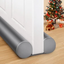 Door Draft Stopper 36 Inch, Fits Door Gaps up to 1.7 Inch, Grey under Door Sweep