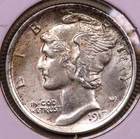 1917-P Mercury Dime Ch. BU+ ***RARE ORIGINAL COIN***