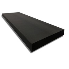 FoamTouch 1" Thick x 36" Wide x 72" Long Charcoal High Density Foam, Charcoal...
