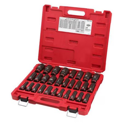 Milwaukee Tool 49-66-7016 29Pc Shockwave Impact Duty 1/2'' Drive Sae & Metric