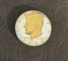 1986-D KENNEDY HALF DOLLAR FROM DANBURY MINT - GOLD AND SILVER PLATED