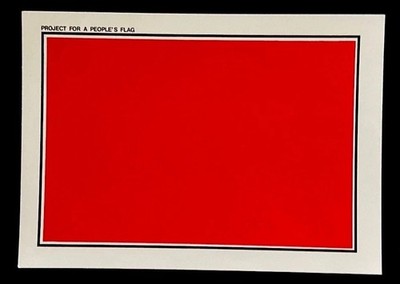 Antonio Dias - Grafik 1972 -  Serie C; Nr. 1  Red FLAG , Fluxus, Konzeptkunst