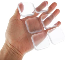 6 PCS Door Stopper Wall Protector - Clear Square 1.6in-Square, 