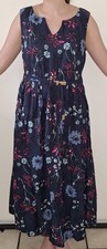 Schönes langes Damenkleid Gr.48 50 XL Blau B...