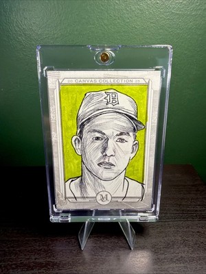 2025 Topps Museum Collection 1/1 Canvas Sketch Al Kaline Tigers Jeff Benitez