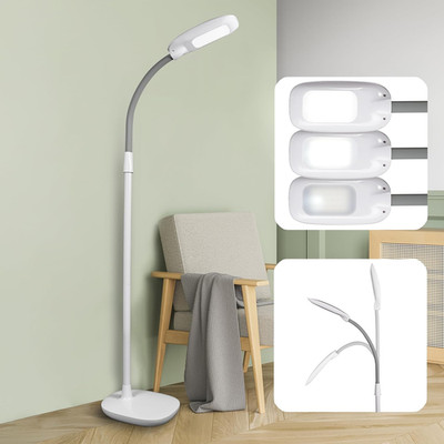 Adjustable  LED Floor Lamp with Touch Controls & 3 Brightness Settings
