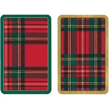 Entertaining with Double Deck of Bridge Playing Cards, Jumbo Type, Plaid