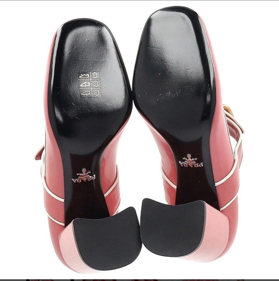 Prada Mary Jane Pumps In Pink Patent Leather  thumbnail 6