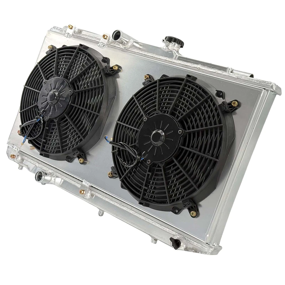 Radiador de aluminio + cubierta del ventilador para Toyota Corolla Geo Prizm LSI 1993-1997 1409 Foto 4 de 4