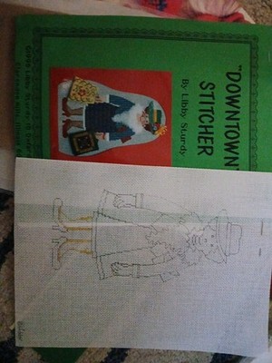 Libby Sturdy Needlepoint Kit  Downtown STITCHER I Love Stitching 1995 Vintage 