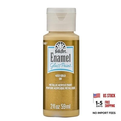  Enamel Glitter and Metallic Paint in 2 Fl Oz (Pack of 1) Metallic Gold