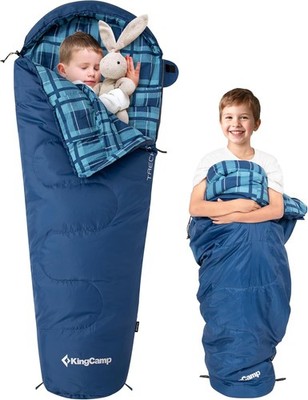 Kinder Schlafsack wasserdicht leicht Flanell Camping Outdoor 7°C Jugend 10-12