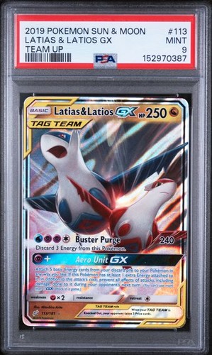 Latias & Latios-GX graded PSA 9 for sale on eBay