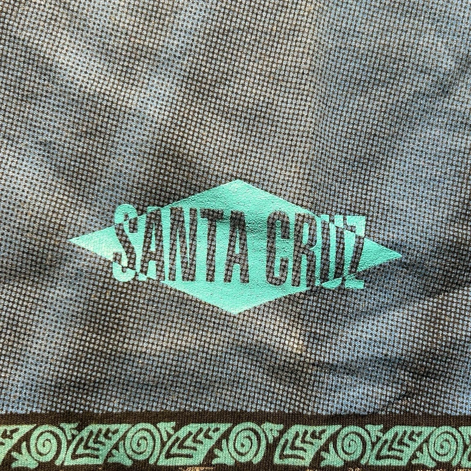 Camisa envolvente vintage de tiburón Santa Cruz hecha en EE. UU. 1991 de una sola puntada para hombre L Foto 3 de 4