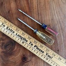 2 Vintage Craftsman Screwdrivers Phillips Flatslotted Made In The Usa 41294