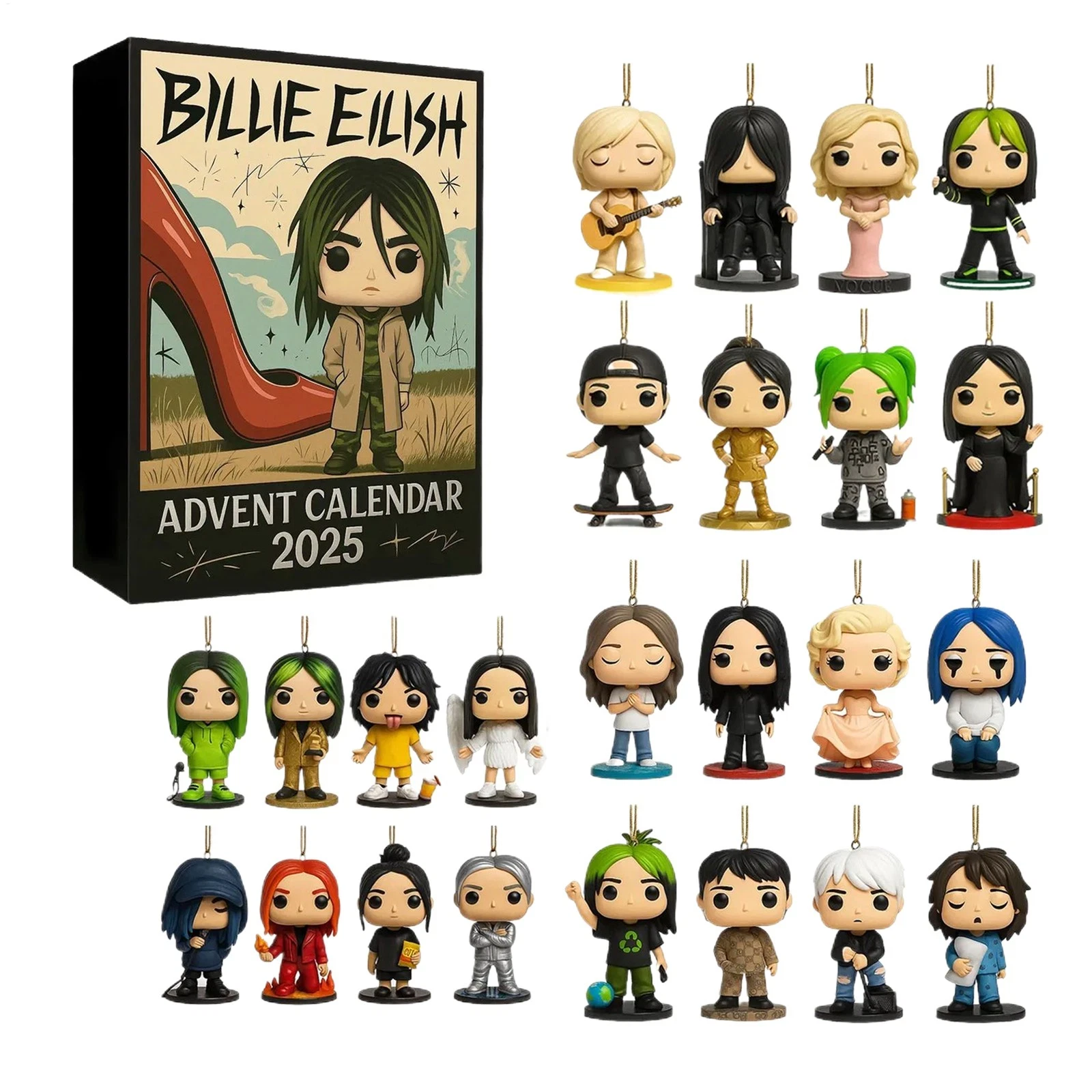 Christmas Countdown Calendar Billie Eilish 10th Anniversary 2D Advent Calendar
