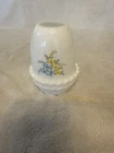 Vintage Fenton Milk Glass Fairy Lamp Butterfly & Floral Hand Painted Signed 2pc