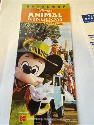 Walt Disney World - Animal Kingdom - 2004 SOUVENIR GUIDE MAP Comes With Insert