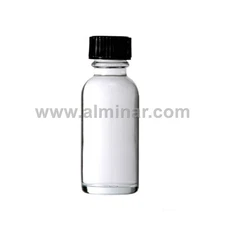 Boston Round 1 oz Clear Glass Bottles With Poly Cone Lined Black Caps