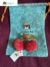 9CM Jellycat Fabulous Fruit Cherry PLUSH dolll Tags & Gift Bag new 1PCS